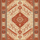 Colorful Distressed Geometric Design(Beige)