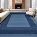 Ultra Soft Area Rug, Non Slip, Stain Resistant, Washable Area Rugs for Living Room, Bedroom, Modernist Gray Pattern Fusion(Blue)