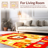 Ultra Soft Area Rug, Non Slip, Stain Resistant, Washable Area Rugs for Living Room, Bedroom, Charming Baby Safari Palette(Yellow)