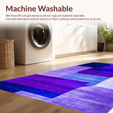 Ultra Soft Area Rug, Non Slip, Stain Resistant, Washable Area Rugs for Living Room, Bedroom, Modern Geometric Trellis Aesthetic(Purple)