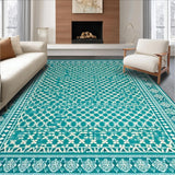 Ultra Soft Area Rug, Non Slip, Stain Resistant, Washable Area Rugs for Living Room, Bedroom, Vibrant Abstract Tiled Arrangement(Blue)
