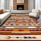 Ultra Soft Area Rug, Non Slip, Stain Resistant, Washable Area Rugs for Living Room, Bedroom, Striking Tiled Pattern in Rich Hues(Brown)