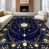 Ultra Soft Area Rug, Non Slip, Stain Resistant, Washable Area Rugs for Living Room, Bedroom, Whimsical Celestial Harmony Style(Blue)