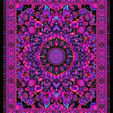 Ultra Soft Area Rug, Non Slip, Stain Resistant, Washable Area Rugs for Living Room, Bedroom, Mesmerizing Multicolor Ethereal Design(Pink)