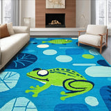 Pastel Frog Patterned Mat(Blue)