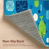 Pastel Frog Patterned Mat(Blue)