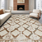 Elegant Abstract Tiled Arrangement(Beige)