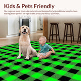 Elegant Dark Tartan Motif Design(Green)