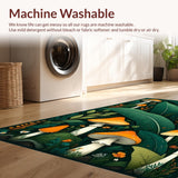 Ultra Soft Area Rug, Non Slip, Stain Resistant, Washable Area Rugs for Living Room, Bedroom, Whimsical Insect Inspired Design(Green)