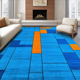 Ultra Soft Area Rug, Non Slip, Stain Resistant, Washable Area Rugs for Living Room, Bedroom, Contemporary Floral Elegance(Blue)
