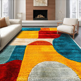 Ultra Soft Area Rug, Non Slip, Stain Resistant, Washable Area Rugs for Living Room, Bedroom, Vibrant Multicolor Poolside Non-Slip Porch Mat(Red)