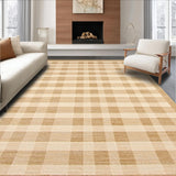 Artisan Crafted Checkerboard Area With Harmonious Neutral Design(Beige)