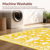 Ultra Soft Area Rug, Non Slip, Stain Resistant, Washable Area Rugs for Living Room, Bedroom, Sunny Textured Coastal Vibe(Yellow)