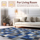 Vibrant Retro Patchwork Aesthetic(Blue)