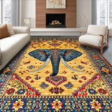 Ultra Soft Area Rug, Non Slip, Stain Resistant, Washable Area Rugs for Living Room, Bedroom, Luxurious Earth Tone Mandala(Yellow)