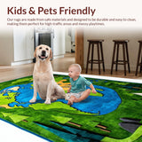 Kid Friendly Moss Green Geographical Theme(Green)