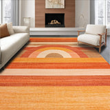 Ultra Soft Area Rug, Non Slip, Stain Resistant, Washable Area Rugs for Living Room, Bedroom, Elegant Earthy Abstract Design(Orange)