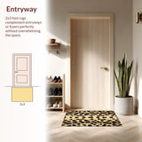 Ultra Soft Area Rug, Non Slip, Stain Resistant, Washable Area Rugs for Living Room, Bedroom, Rustic Chic Cheetah Design(Beige)