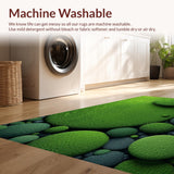 Ultra Soft Area Rug, Non Slip, Stain Resistant, Washable Area Rugs for Living Room, Bedroom, Ultra-Soft Plush Living Room Earth Rug(Green)