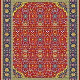 Ultra Soft Area Rug, Non Slip, Stain Resistant, Washable Area Rugs for Living Room, Bedroom, Dynamic Earthy Ogee Aesthetic(Red)