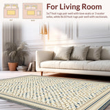 Ultra Soft Area Rug, Non Slip, Stain Resistant, Washable Area Rugs for Living Room, Bedroom, Stylish Neutral Animal Illustrations(Beige)