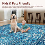 Ultra Soft Area Rug, Non Slip, Stain Resistant, Washable Area Rugs for Living Room, Bedroom, Soft Blue Under Table Dining Room Rug(Blue)