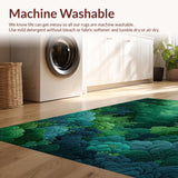 Ultra Soft Area Rug, Non Slip, Stain Resistant, Washable Area Rugs for Living Room, Bedroom, Ultra Soft Nature-Themed Kids Play Area Carpet(Green)