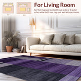 Ultra Soft Area Rug, Non Slip, Stain Resistant, Washable Area Rugs for Living Room, Bedroom, Luxe Purple Dreamy Vibe(Purple)