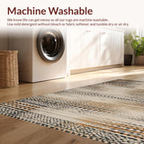 Ultra Soft Area Rug, Non Slip, Stain Resistant, Washable Area Rugs for Living Room, Bedroom, Sleek Monochrome Animal Design(Beige)