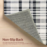 Ultra Soft Area Rug, Non Slip, Stain Resistant, Washable Area Rugs for Living Room, Bedroom, Monochrome Layered Stripe Rug with Absorbent Non Slip Backing for Entryways(Gray)