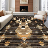 Ultra Soft Area Rug, Non Slip, Stain Resistant, Washable Area Rugs for Living Room, Bedroom, Cozy Natural Textured Aesthetic(Brown)