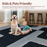 Ultra Soft Area Rug, Non Slip, Stain Resistant, Washable Area Rugs for Living Room, Bedroom, Autumn Mushroom Black Entryway Non-Slip Rug(Black)