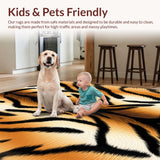Ultra Soft Area Rug, Non Slip, Stain Resistant, Washable Area Rugs for Living Room, Bedroom, Luxury Tiger Skin Meditation Space Area Rug(Brown)