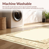 Ultra Soft Area Rug, Non Slip, Stain Resistant, Washable Area Rugs for Living Room, Bedroom, Refined Area Showcasing Luxurious Baroque in Colors(Beige)