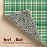 Contemporary Beige Checkered Style(Green)