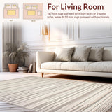Ultra Soft Area Rug, Non Slip, Stain Resistant, Washable Area Rugs for Living Room, Bedroom, Rustic Taupe Floral Elegance(Beige)