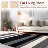 Lively Contemporary Black Beige Fusion(Black)