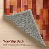 Ultra Soft Area Rug, Non Slip, Stain Resistant, Washable Area Rugs for Living Room, Bedroom, Elegant Distressed Colorful Pattern(Brown)