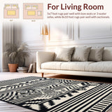 Bold Exotic Zebra Motif(Black)