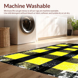 Ultra Soft Area Rug, Non Slip, Stain Resistant, Washable Area Rugs for Living Room, Bedroom, Cozy Monochrome Country Aesthetic(Yellow)
