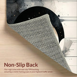 Lunar Eclipse Area Taupe & Cream Moon Phase Witchy Accent(Gray)