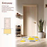Ultra Soft Area Rug, Non Slip, Stain Resistant, Washable Area Rugs for Living Room, Bedroom, Joyful Bright Color Splash(Gray)
