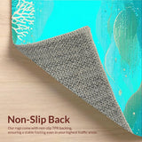 Ultra Soft Area Rug, Non Slip, Stain Resistant, Washable Area Rugs for Living Room, Bedroom, Serene Nautical Color Harmony(Blue)