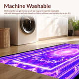 Ultra Soft Area Rug, Non Slip, Stain Resistant, Washable Area Rugs for Living Room, Bedroom, Whimsical Colorful Fantasy Theme(Purple)