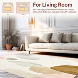 Boho Chic Abstract Beige with Modern Flair(Ivory)