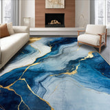 Elegant Curvilinear Blue Tones(Blue)