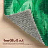 Ultra Soft Area Rug, Non Slip, Stain Resistant, Washable Area Rugs for Living Room, Bedroom, Chic Green Ombre Style(Green)