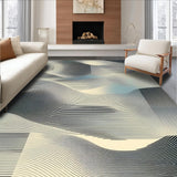 Ultra Soft Area Rug, Non Slip, Stain Resistant, Washable Area Rugs for Living Room, Bedroom, Black and White Twisted Stripe for Contemporary Room(Gray)
