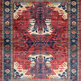 Ultra Soft Area Rug, Non Slip, Stain Resistant, Washable Area Rugs for Living Room, Bedroom, Striking Soft Graphic Motif(Red)