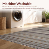 Ultra Soft Area Rug, Non Slip, Stain Resistant, Washable Area Rugs for Living Room, Bedroom, Stylish Modern Tiled Pattern(Gray)